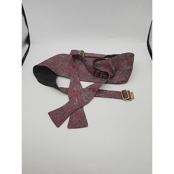 Other - Robert‎ Talbot Maroon Paisley SILK ADJUSTABLE CUMMERBUND & BOW TIE